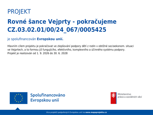 Ilustrační obrázek k prjektu Rovné šance Vejprty - pokračujeme 